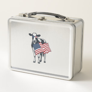 Patriottische Koe Amerikaanse Vlag Vintage Gravure