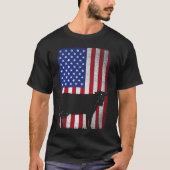 Patriottische Koe Farmer Boerderij VS Amerikaanse  T-shirt (Voorkant)