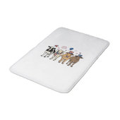 Patriottische Koe Line-up Vintage Vector T-shirt O Badmat (Gekanteld)