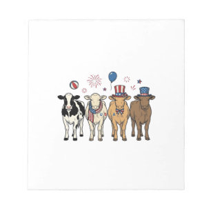 Patriottische koe lineup vintage vector shirt ontw notitieblok