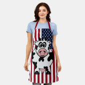 Patriottische Koe Verenigde Staten Vlag Schort (Gedragen)