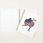 Patriottische Kogelstoter Vintage Gravure Ontwerp Planner (Display)