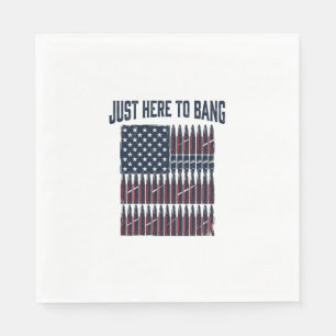 Patriottische kogelvlag grappige vintage grafische servet