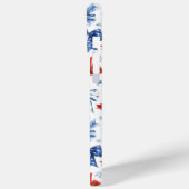 Patriottische Kokette Strikken met Monogram Case-Mate iPhone Case (Achterkant / Links)