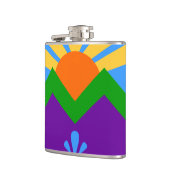 Patriottische kolf met de vlag van Manitou Springs Heupfles (Links)