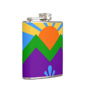 Patriottische kolf met de vlag van Manitou Springs Heupfles (Rechts)