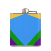 Patriottische kolf met de vlag van Manitou Springs Heupfles (Achterkant)