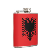 Patriottische kolf met vlag van Albanië Heupfles (Rechts)