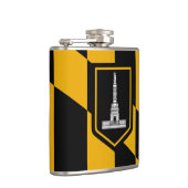 Patriottische kolf met vlag van Baltimore City Heupfles (Rechts)