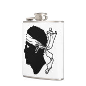 Patriottische kolf met vlag van Corsica Heupfles (Links)