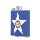 Patriottische kolf met vlag van Houston, VS Heupfles (Links)