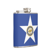 Patriottische kolf met vlag van Houston, VS Heupfles (Rechts)