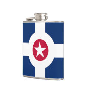 Patriottische kolf met vlag van Indianapolis City Heupfles (Links)