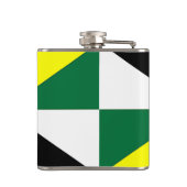 Patriottische kolf met vlag van Monterey City Heupfles (Achterkant)