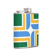 Patriottische kolf met vlag van Portland City Heupfles (Rechts)