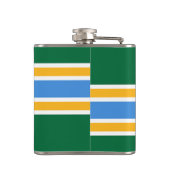 Patriottische kolf met vlag van Portland City Heupfles (Achterkant)