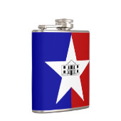 Patriottische kolf met vlag van San Antonio, VS Heupfles (Rechts)