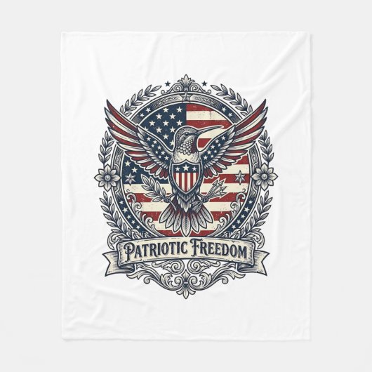 Patriottische Kolibrie Fleece Deken (Voorkant)