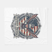 Patriottische Kolibrie Fleece Deken (Voorkant (Horizontaal))