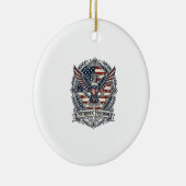 Patriottische Kolibrie Keramisch Ornament (Rechts)