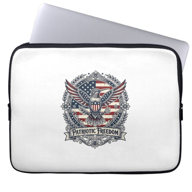 Patriottische Kolibrie Laptop Sleeve (Voorkant)
