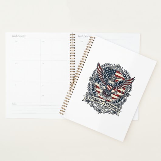 Patriottische Kolibrie Planner (Display)