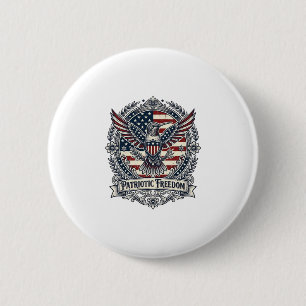 Patriottische Kolibrie Ronde Button 5,7 Cm