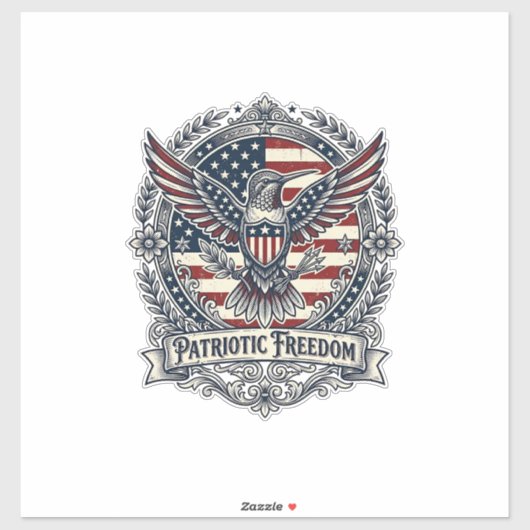 Patriottische Kolibrie Sticker (Vel)