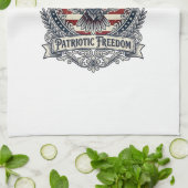 Patriottische Kolibrie Theedoek (Gevouwen)