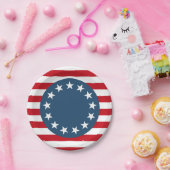 Patriottische koloniale Amerikaanse VS Papieren Bordje (Feest)