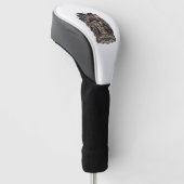 Patriottische Koloniale Schedel Commandant Donkere Golfheadcover (Schuin)