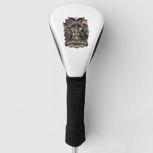 Patriottische Koloniale Schedel Commandant Donkere Golfheadcover