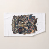 Patriottische Koloniale Schedel Commandant Donkere Handdoek (Handdoek)