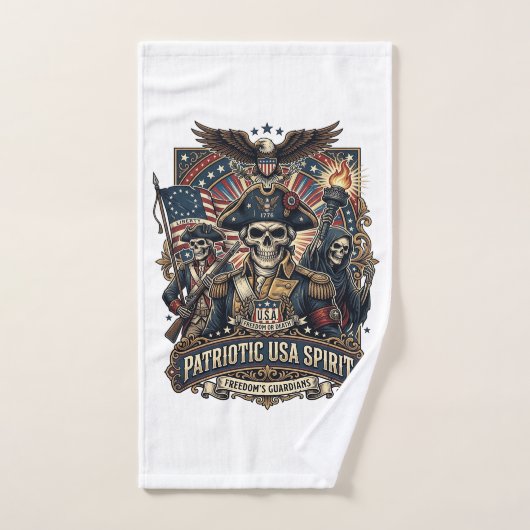 Patriottische Koloniale Schedel Commandant Donkere Handdoek (Handdoek)