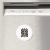 Patriottische Koloniale Schedel Commandant Donkere Magneet (Insitu (Vaatwasser))