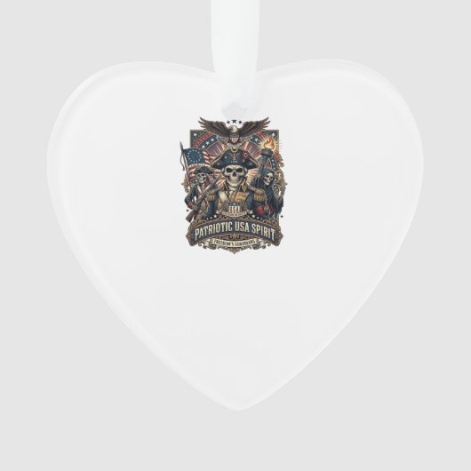 Patriottische Koloniale Schedel Commandant Donkere Ornament (voorkant)