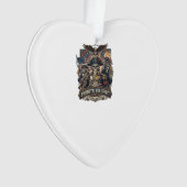 Patriottische Koloniale Schedel Commandant Donkere Ornament (voorkant)