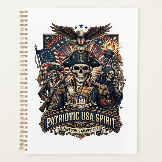 Patriottische Koloniale Schedel Commandant Donkere Planner (Voorkant)