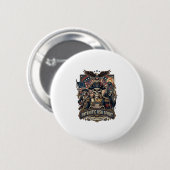 Patriottische Koloniale Schedel Commandant Donkere Ronde Button 5,7 Cm (Voorkant /achterkant)