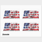 Patriottische kool en Geweldige godslasterlijk Ame Rechthoekige Sticker (Vel)