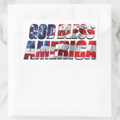 Patriottische kool en Geweldige godslasterlijk Ame Rechthoekige Sticker (Tas)