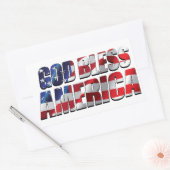 Patriottische kool en Geweldige godslasterlijk Ame Rechthoekige Sticker (Envelop)