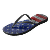Patriottische koolstofvezel metalen Amerikaanse vl Teenslippers (Schuin)