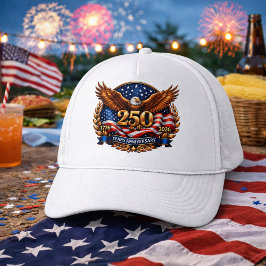 Patriottische Koperen Vleugels van de Vrijheid Emb Trucker Pet