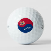 Patriottische Koreaanse vlaggen Golf Balls, Zuid-K Golfballen (Voorkant)