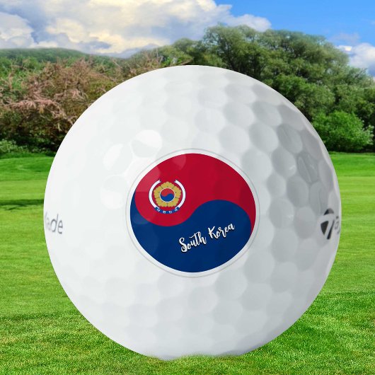 Patriottische Koreaanse vlaggen Golf Balls, Zuid-K Golfballen