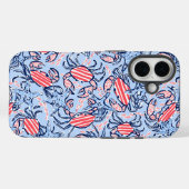 Patriottische Krabben Sterren Blauw Rood Case-Mate iPhone Case (Achterkant (horizontaal))