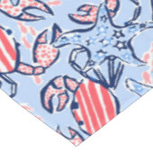 Patriottische Krabben Sterren Blauw Rood Tafelkleed (Gekanteld)