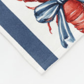 Patriottische Kreeft Rood Wit Blauwe Sterren (2) Fleece Deken (Hoek)
