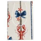 Patriottische Kreeft Rood Wit Blauwe Sterren (3) Medium Cadeauzakje (Voorkant)
